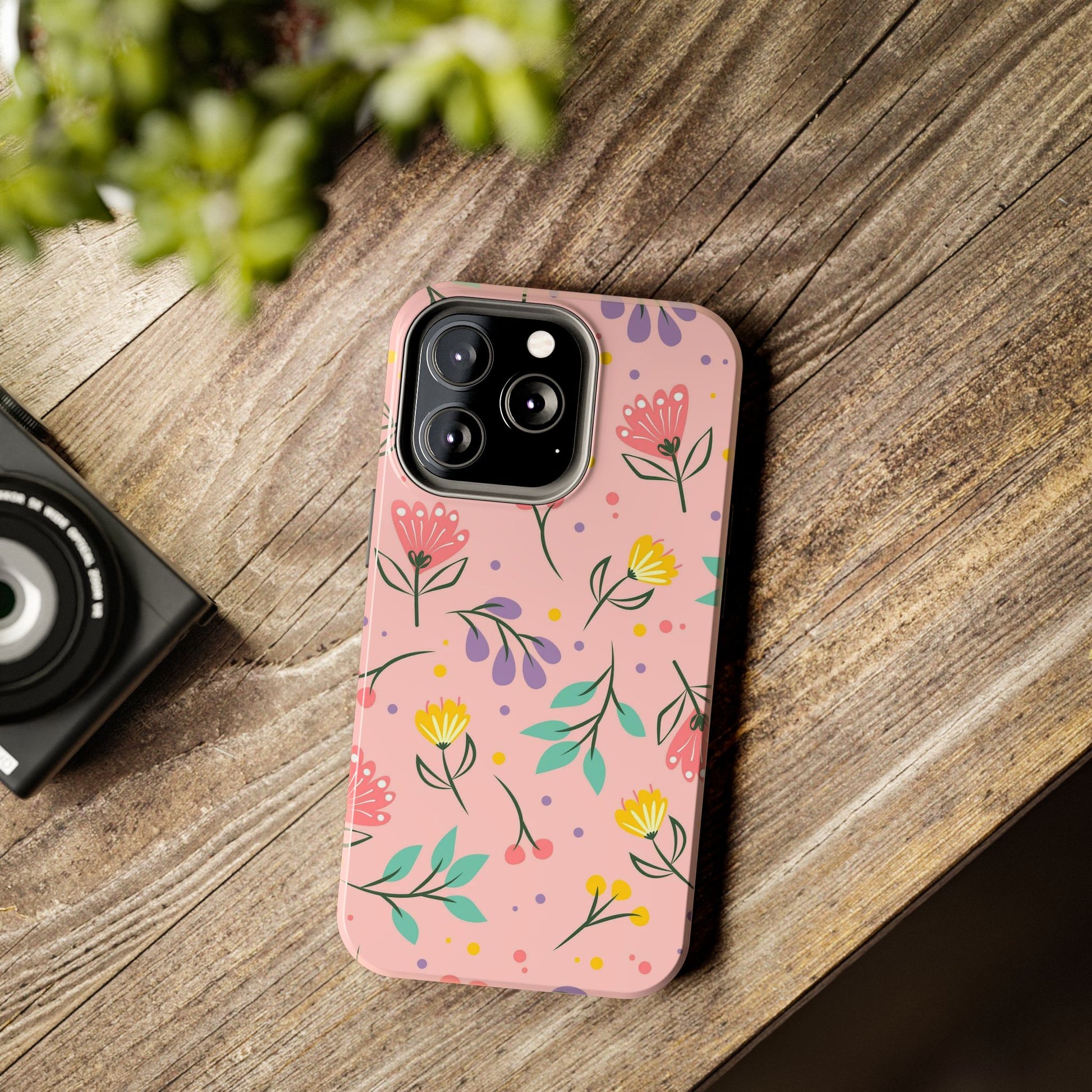 beautiful seamless handrawn floral Tough Phone Cases