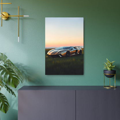 Stunning Metallic Lamborghini Aventador Wall Art | Perfect Gift for Car Enthusiasts 20″ x 30″ (Vertical) 0.12''