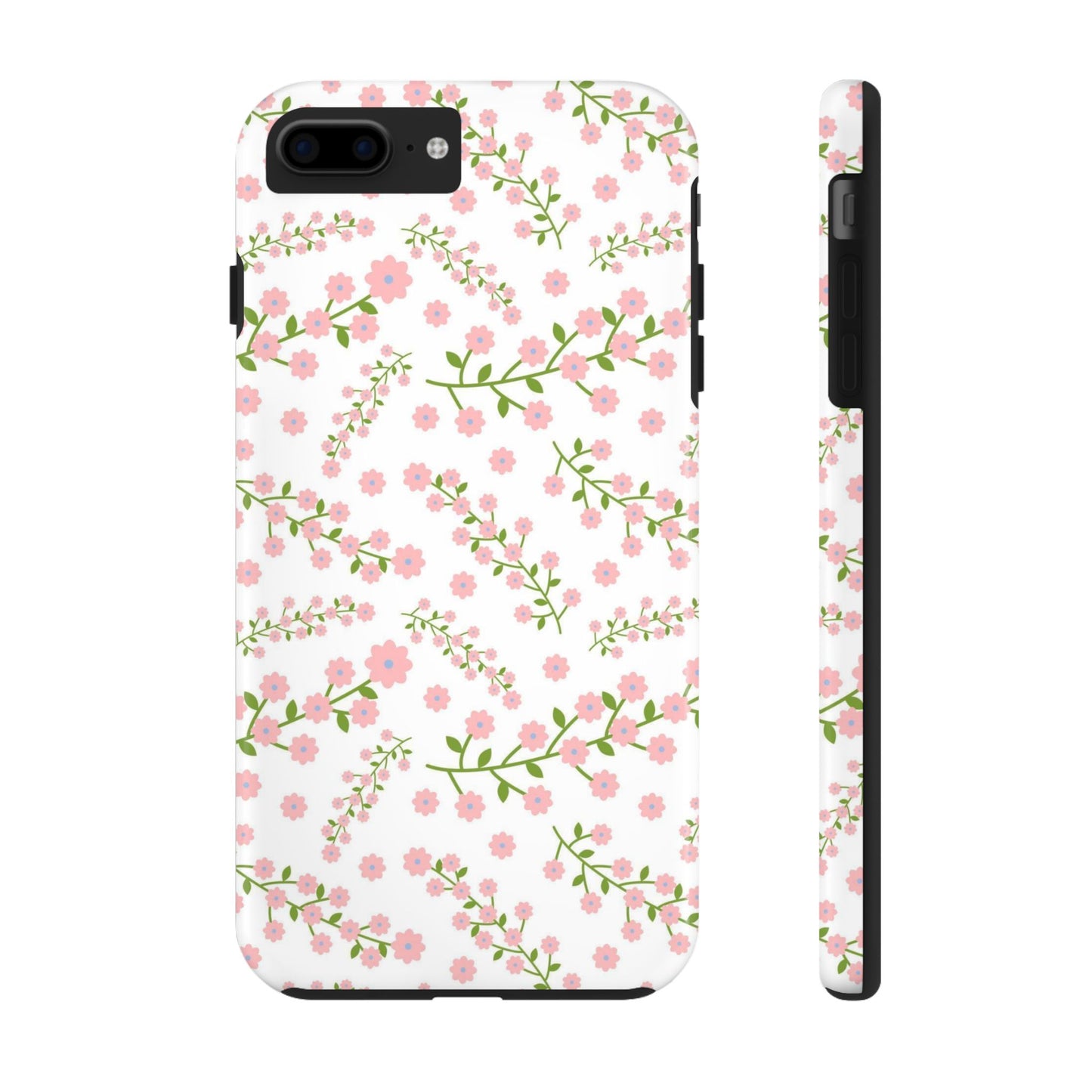 Seamless pattern green branches with blooming Tough Phone Cases iPhone 7 Plus, iPhone 8 Plus