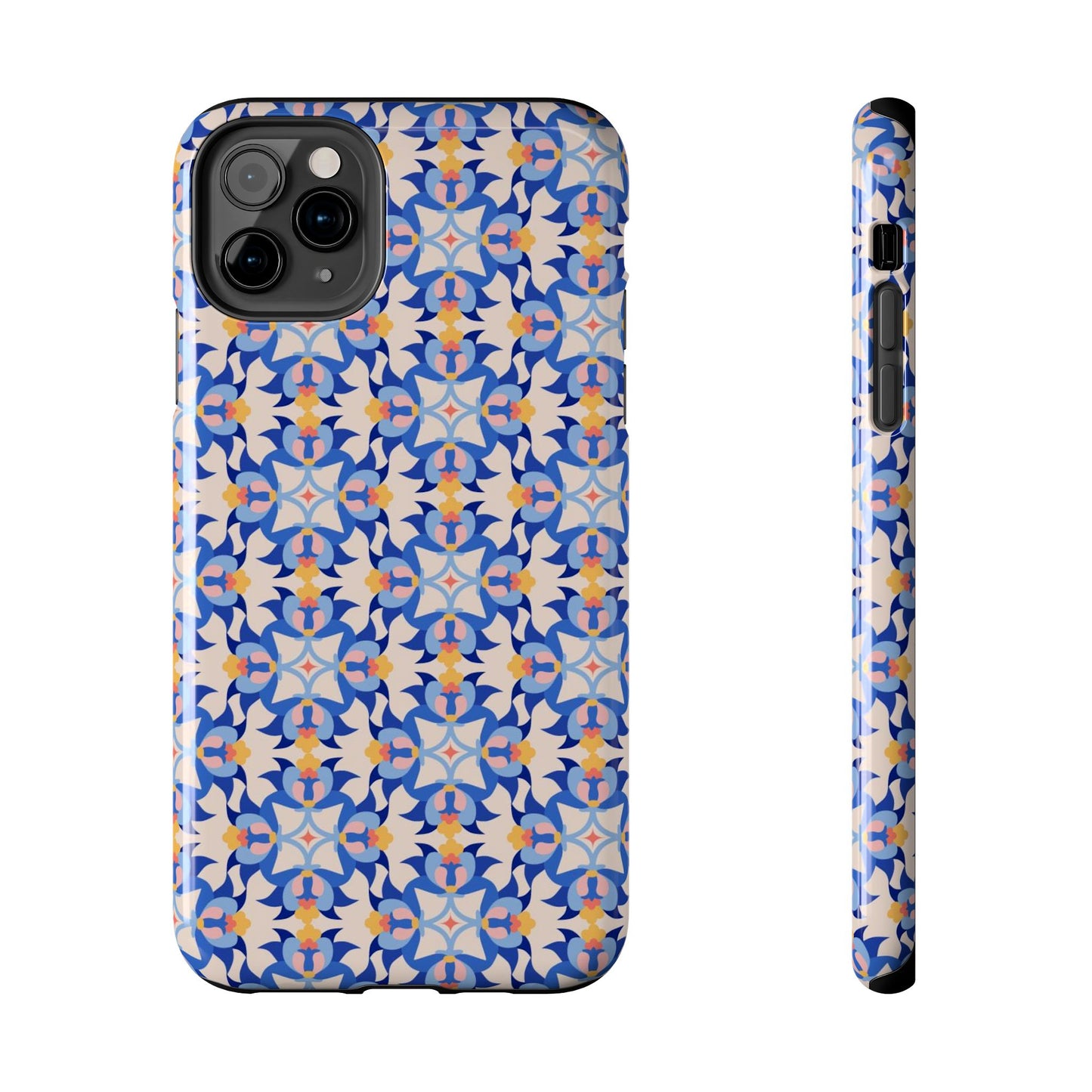 Floral Tile Pattern Tough Phone Cases iPhone 11 Pro Max