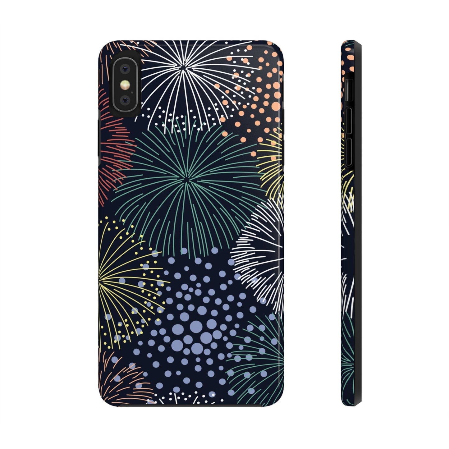 Seamless pattern with colorful fireworks Tough Phone Cases iPhone XS MAX