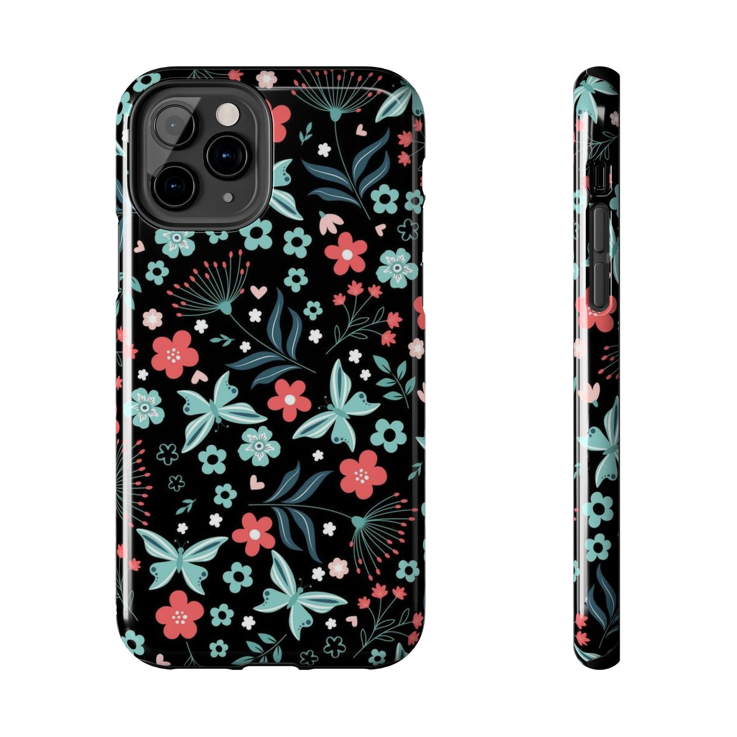 Spring seamless pattern on multi colored flowers Tough Phone Case iPhone 11 Pro