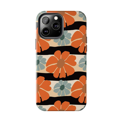 Retro groovy flowers seamless pattern Tough Phone Cases