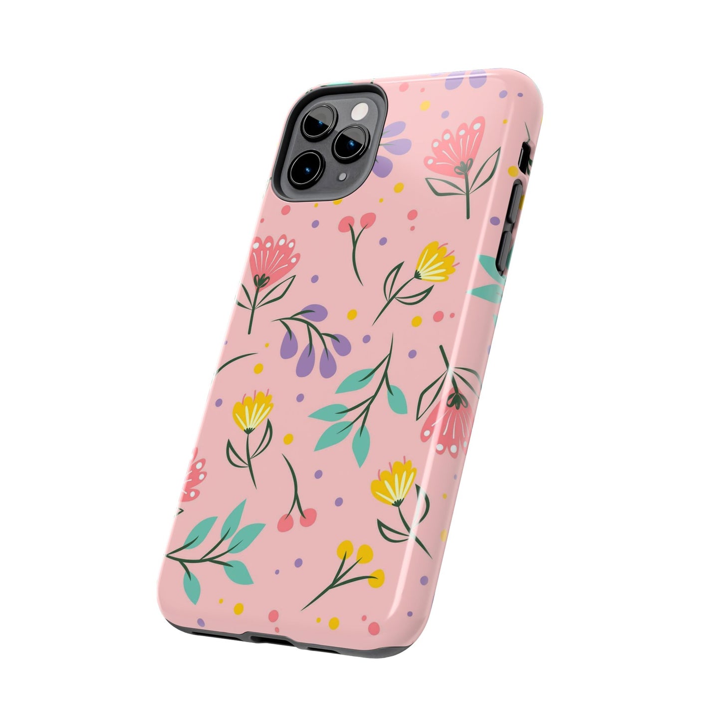 beautiful seamless handrawn floral Tough Phone Cases