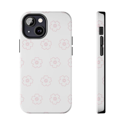 Cherry blossom seamless pattern Tough Phone Cases iPhone 13 Mini