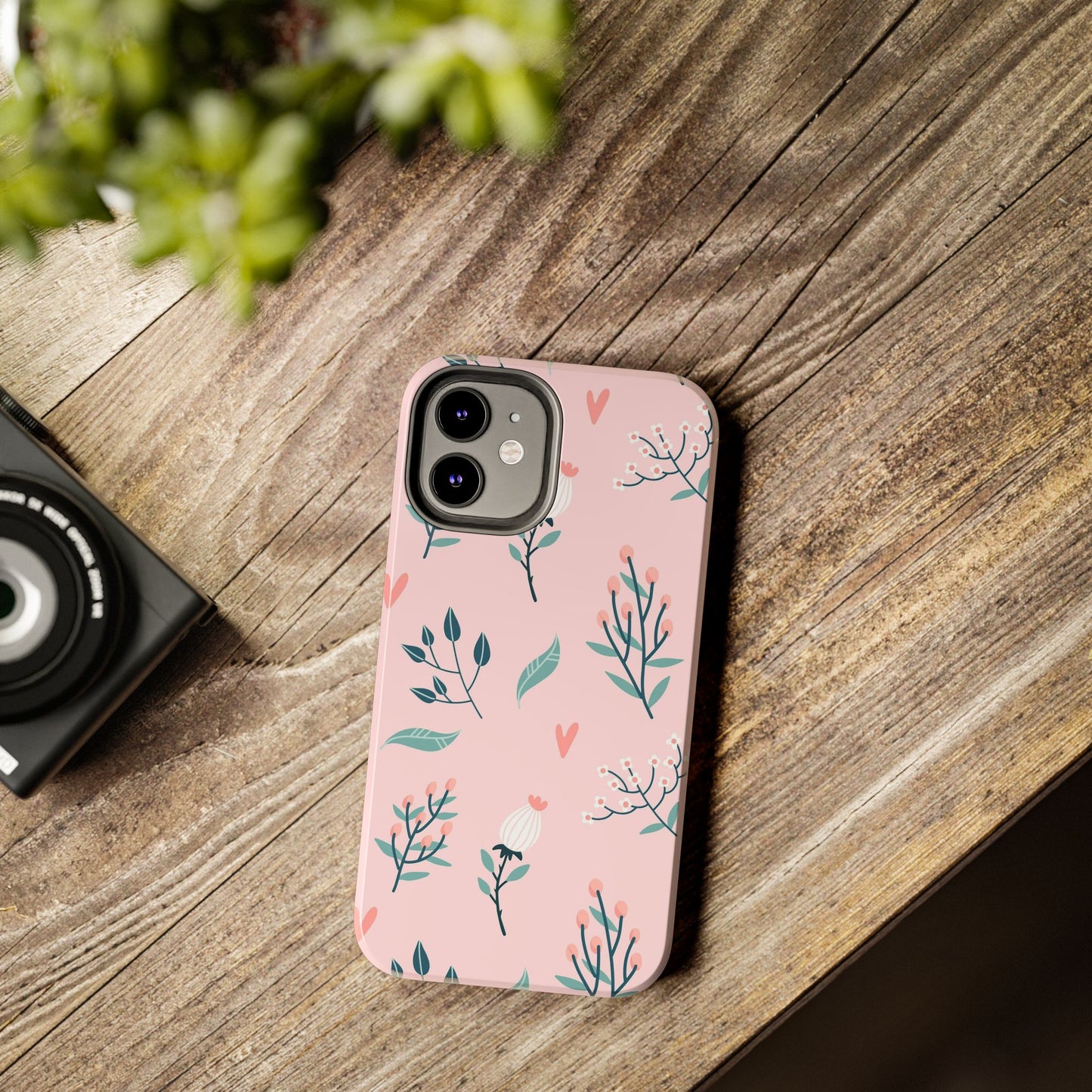 Floral seamless pattern. Garden flowers branches Tough Phone Cases