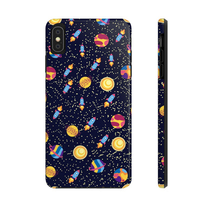 Seamless space pattern. Planets, rockets Tough Phone Cases iPhone XS MAX