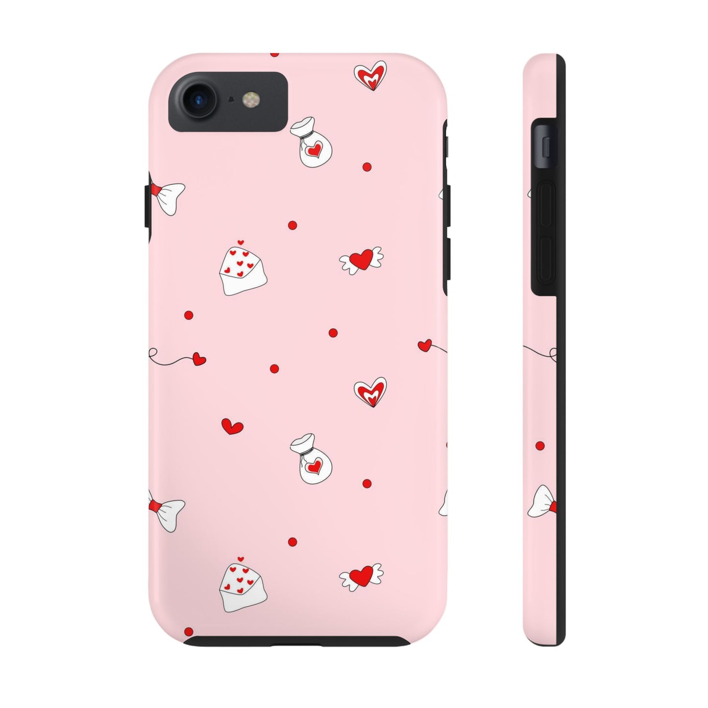 Abstract seamless pattern of cute hearts Tough Phone Cases iPhone 7, iPhone 8, iPhone SE