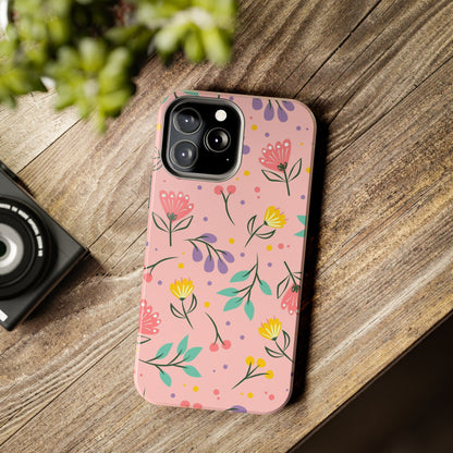 beautiful seamless handrawn floral Tough Phone Cases