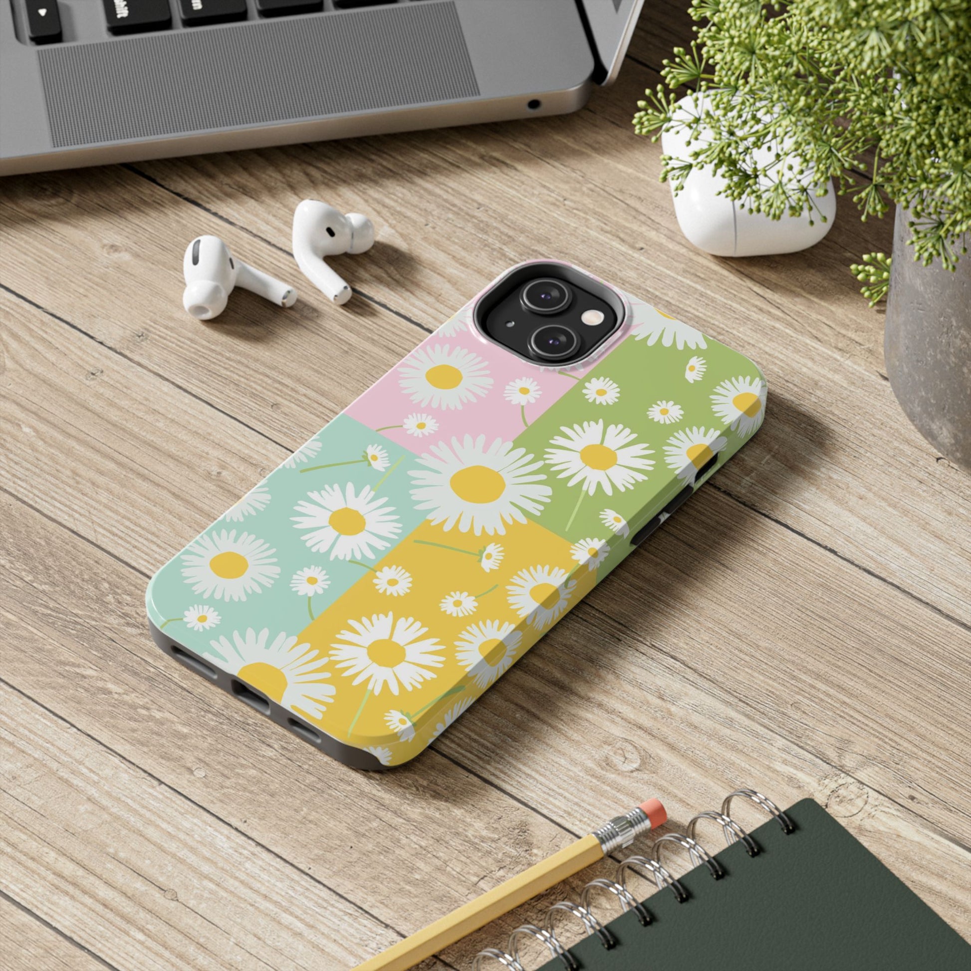 4 colors set of dandelion seamless pattern Tough Phone Cases