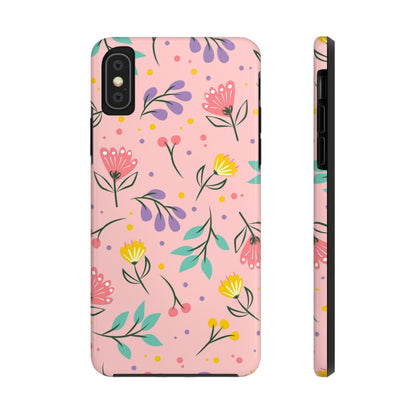 beautiful seamless handrawn floral Tough Phone Cases iPhone XS