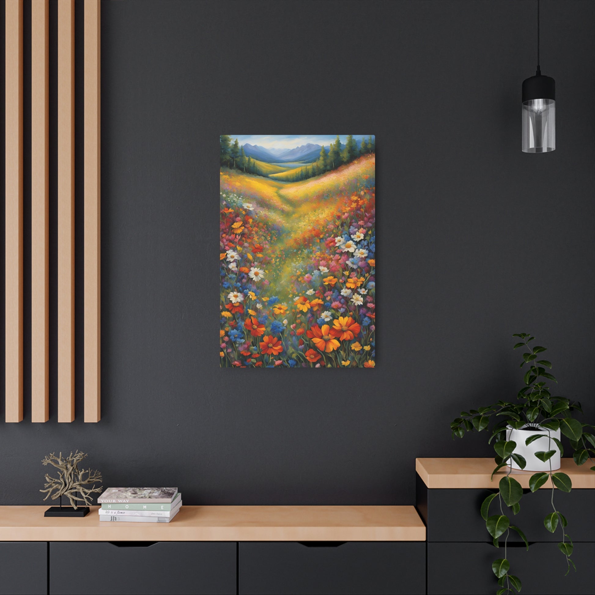 Valley of Eternal Blossoms: A Symphony of Nature’s Palette Metal Art Sign