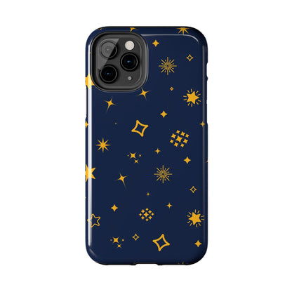 pattern on a blue Tough Phone Cases