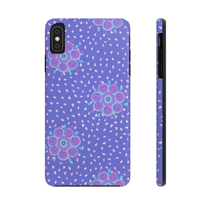 Abstract ethnic bud flower seamless pattern Tough Phone Cases iPhone XS MAX