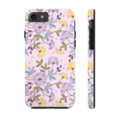 Blooming yellow and purple flowers Tough Phone Cases iPhone 7, iPhone 8, iPhone SE