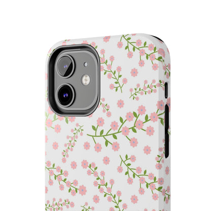 Seamless pattern green branches with blooming Tough Phone Cases