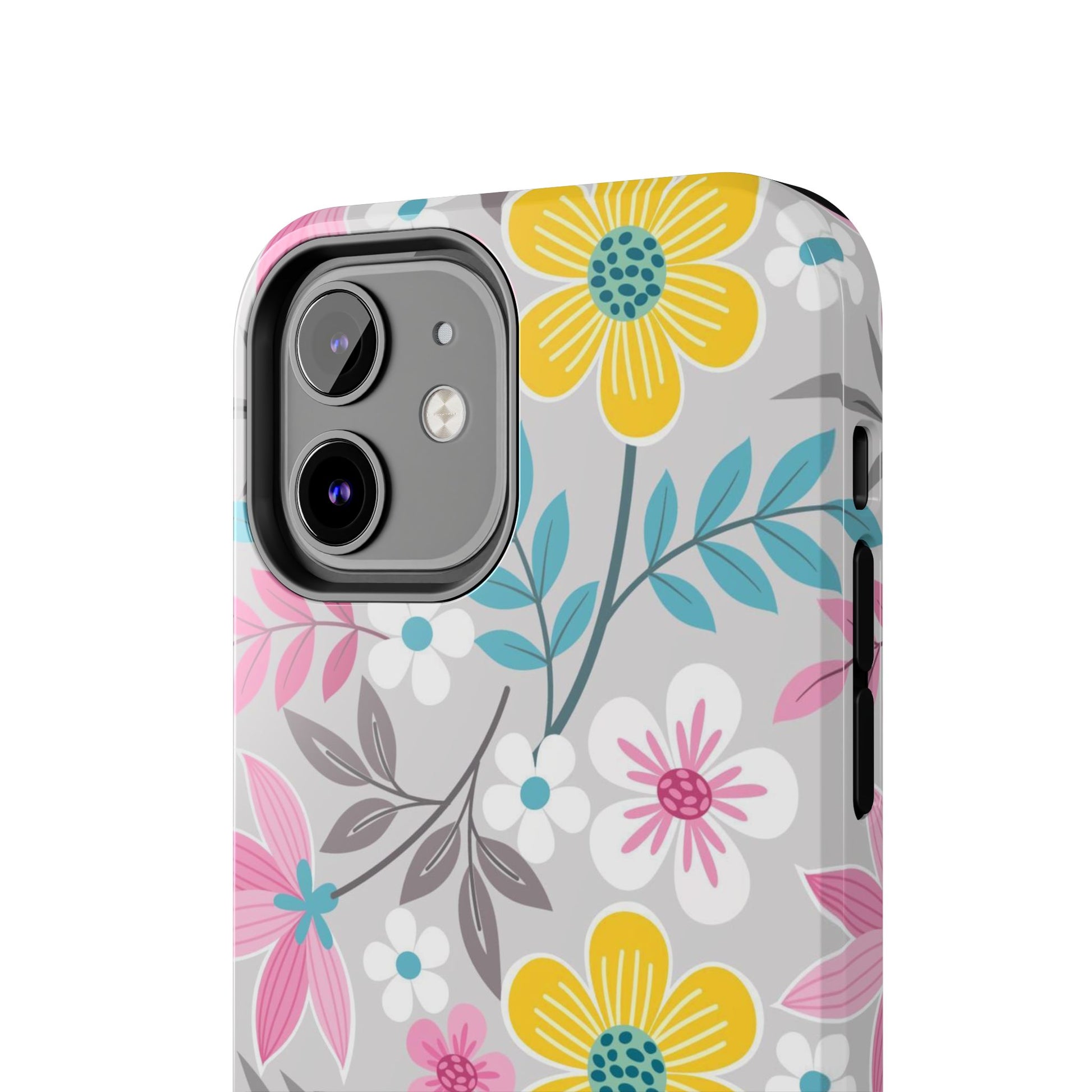 Colorful flowers and leaf Tough Phone Cases