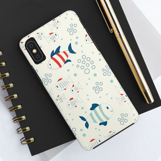 hand drawn colored childish seamless Tough Phone Cases