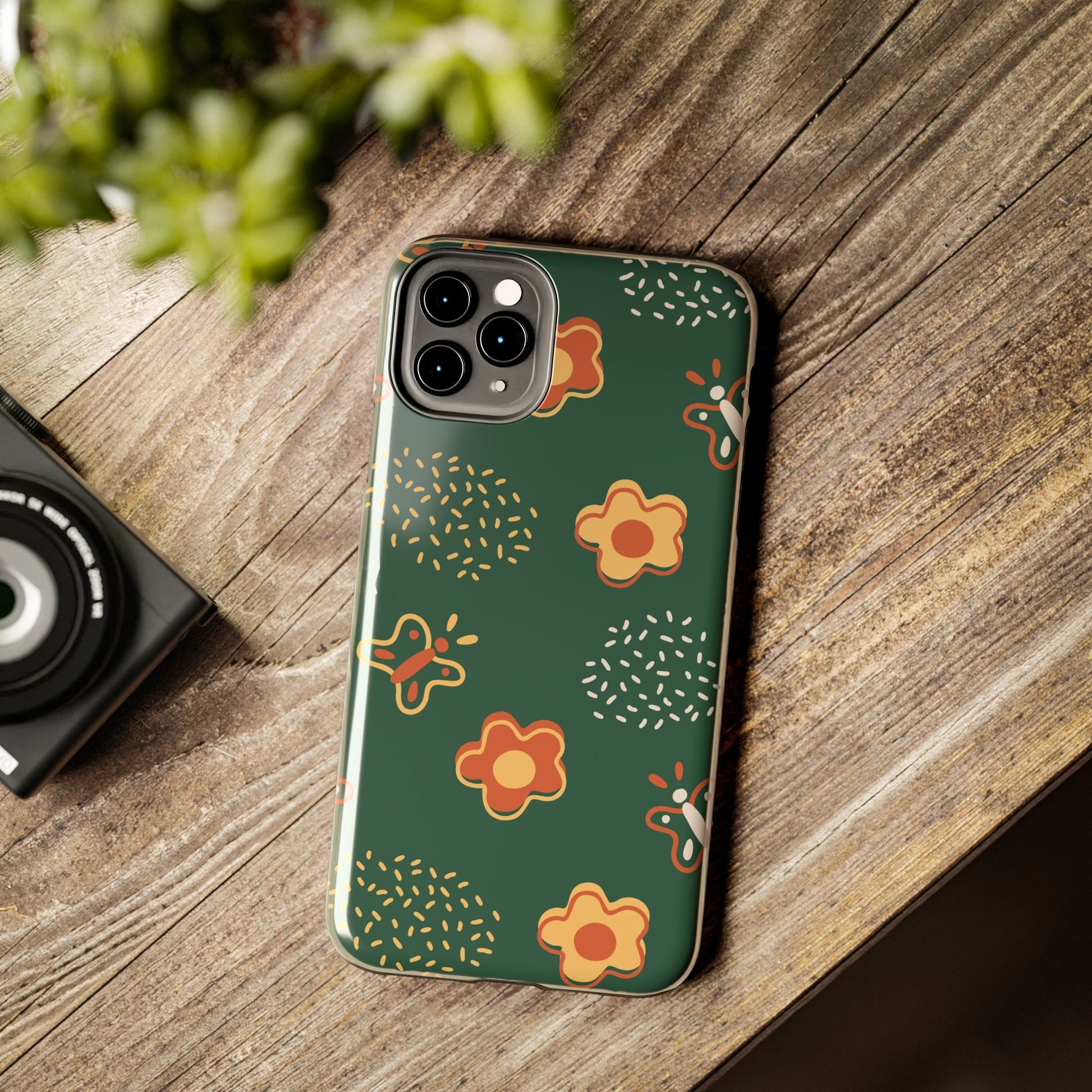 Seamless pattern with flowers and butterflies Tough Phone Cases