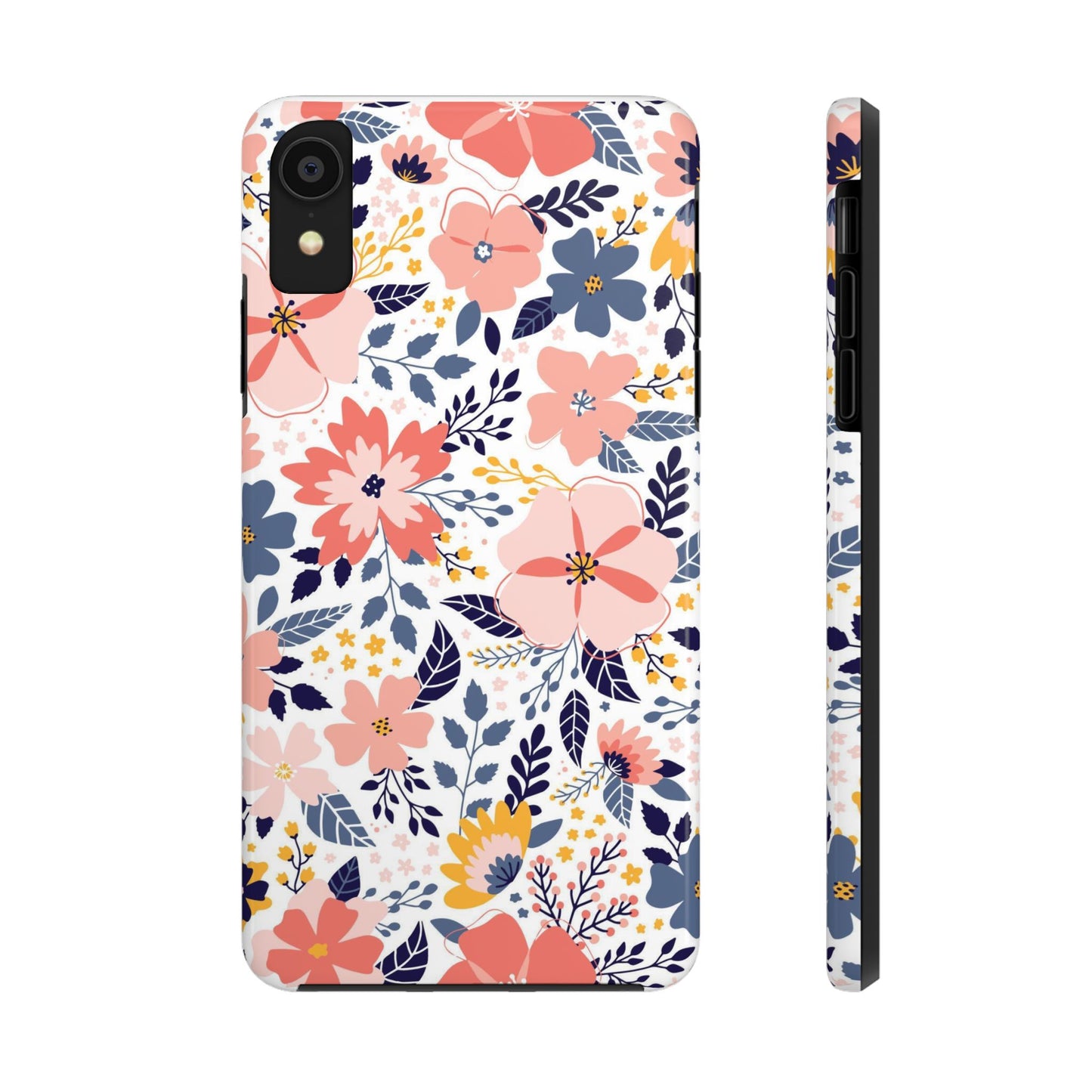 seamless pattern with abstract flowers Tough Phone Cases iPhone XR