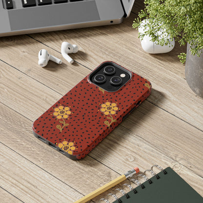 Abstract ethnic flower seamless pattern Tough Phone Cases