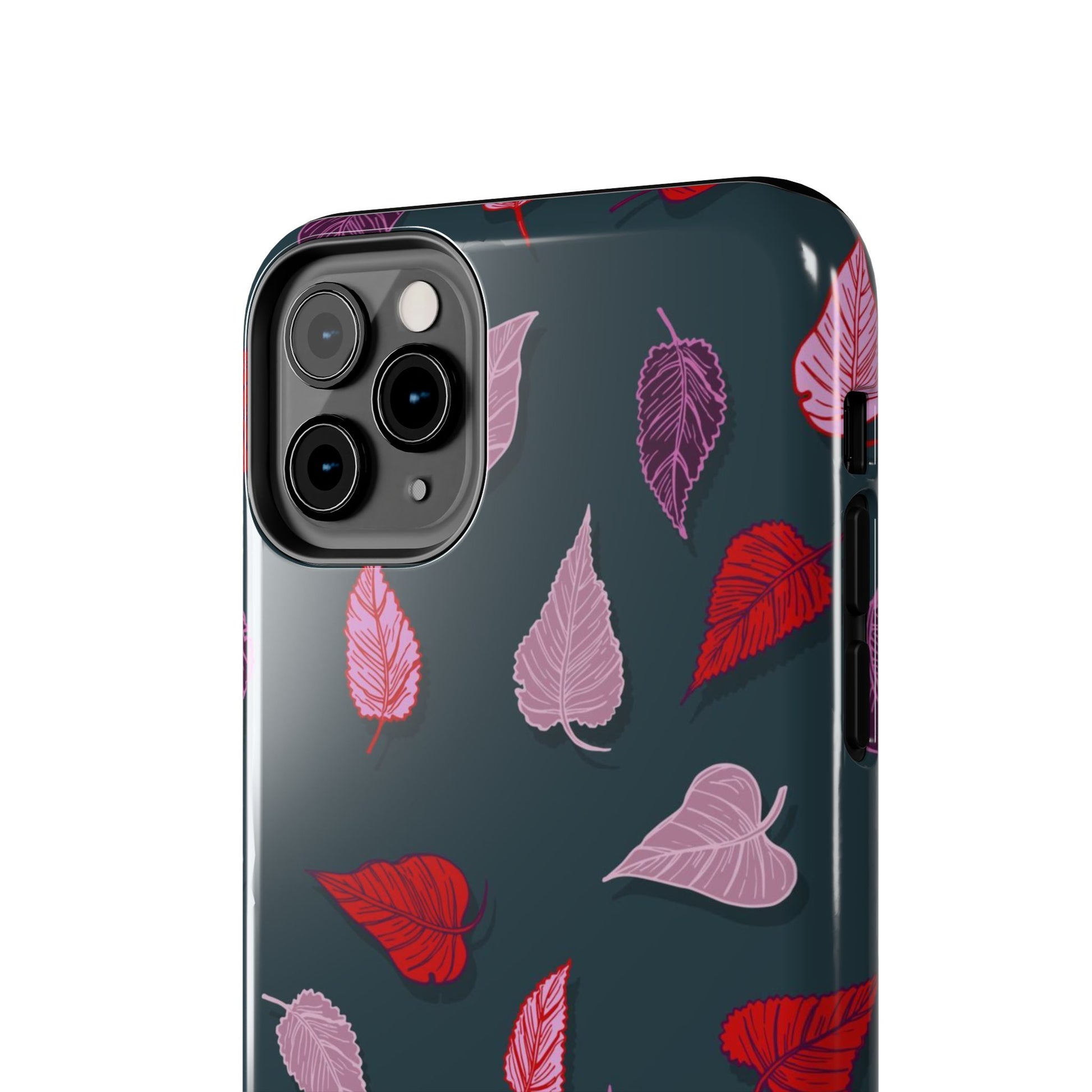 seasonal autumn fallen yellowed leaves Tough Phone Cases