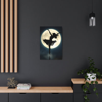 Dancer Under the Moon: A Celestial Ballet Metal Art Sign