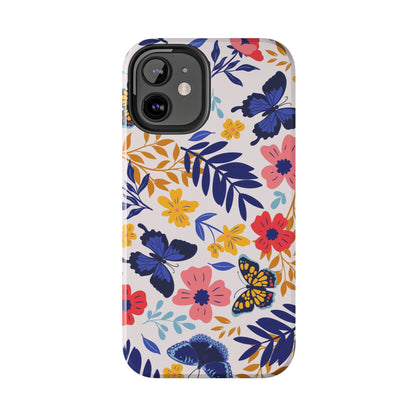 Seamless pattern with butterflies and flowers Tough Phone Cases