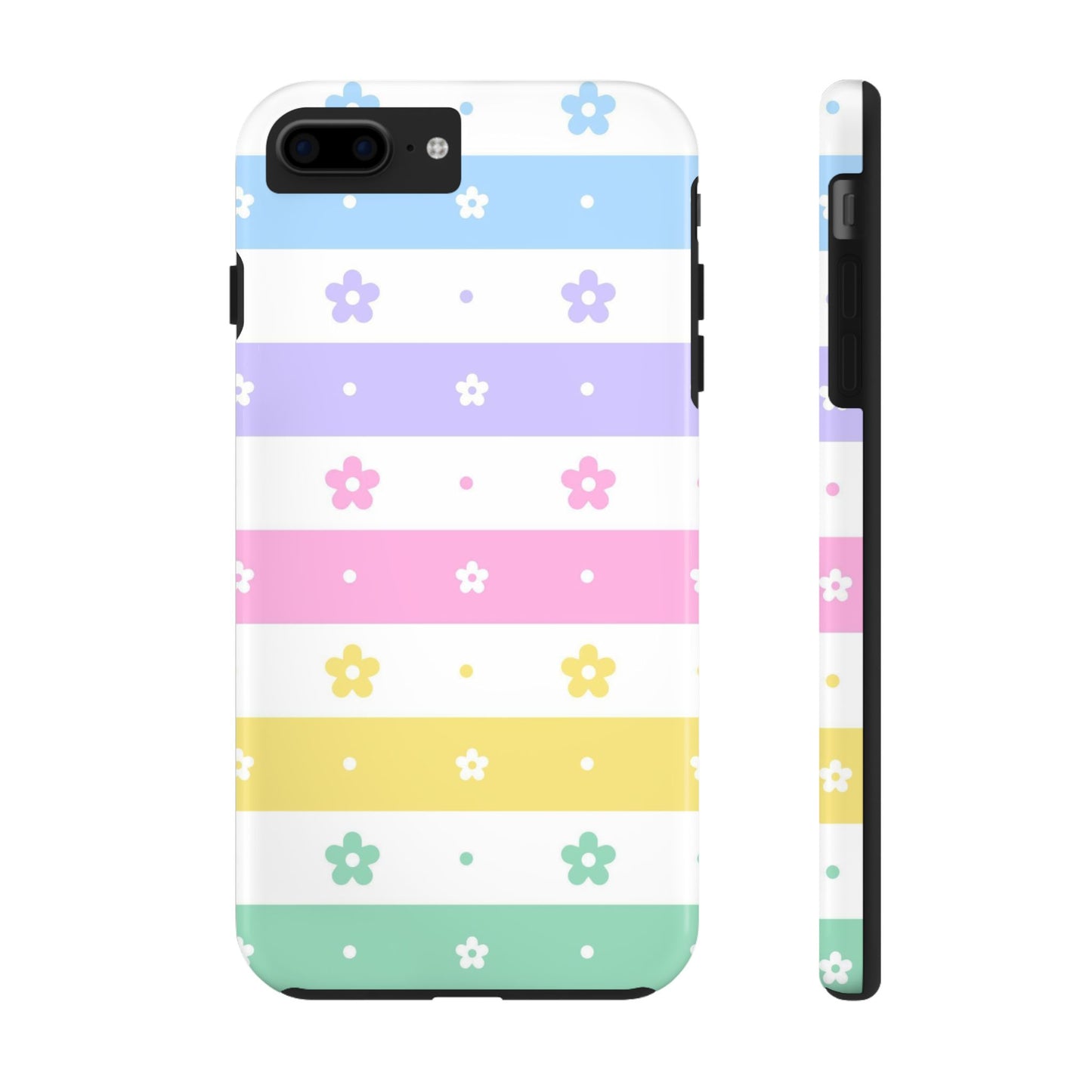 Rainbow Pastel Flower Tough Phone Cases iPhone 7 Plus, iPhone 8 Plus