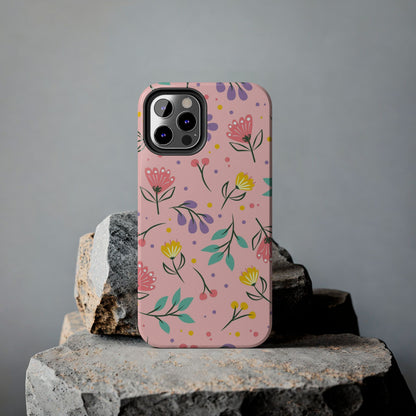 beautiful seamless handrawn floral Tough Phone Cases