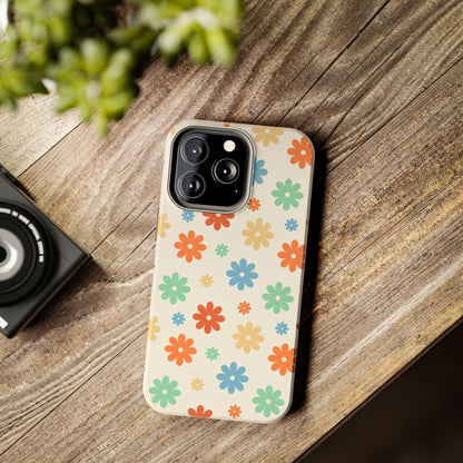 Retro groovy daisy seamless pattern Tough Phone Cases