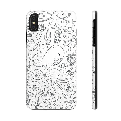 monochrome seamless pattern Tough Phone Cases iPhone XS MAX