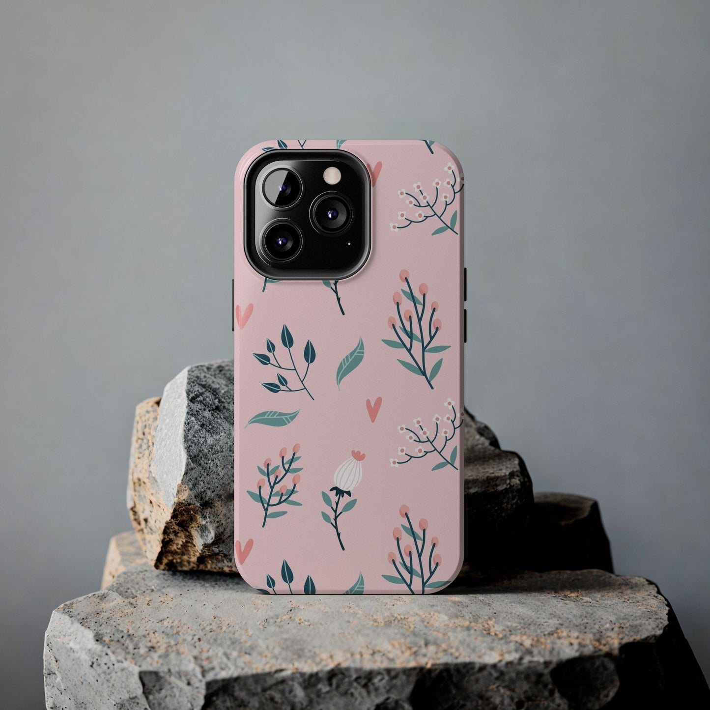 Floral seamless pattern. Garden flowers branches Tough Phone Cases