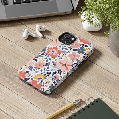 seamless pattern with abstract flowers Tough Phone Cases