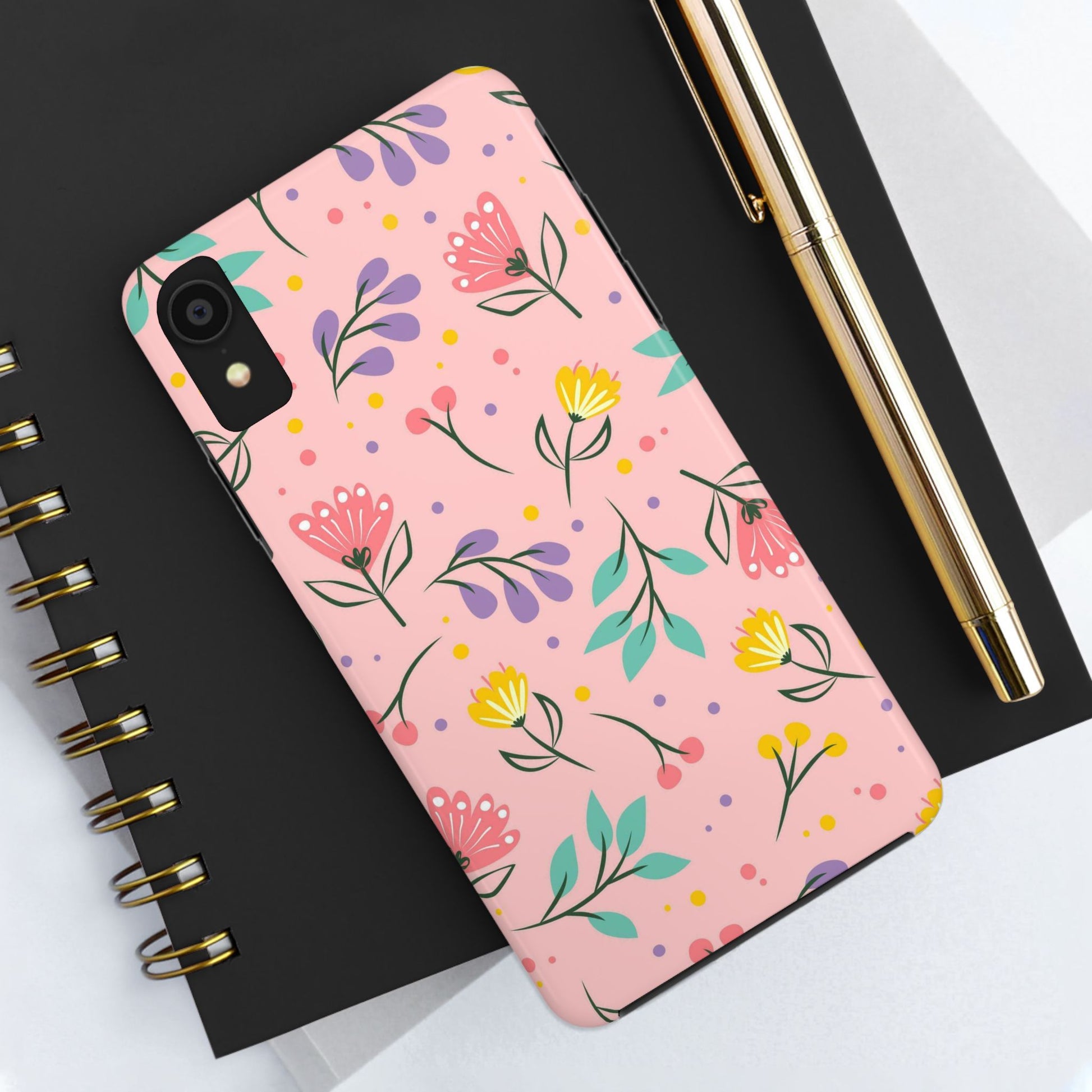 beautiful seamless handrawn floral Tough Phone Cases