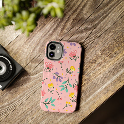 beautiful seamless handrawn floral Tough Phone Cases