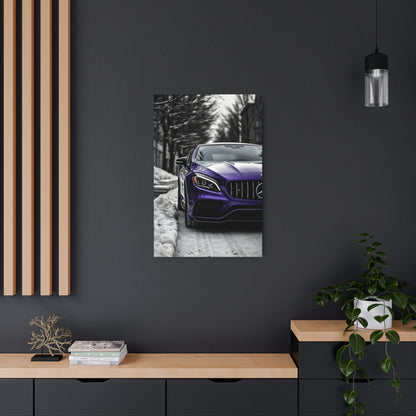 Luxury in Motion: Purple Mercedes-Benz Metal Sign Artwork