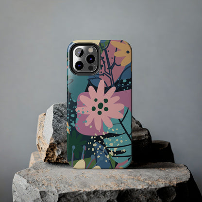 Contemporary collage design Tough Phone Cases