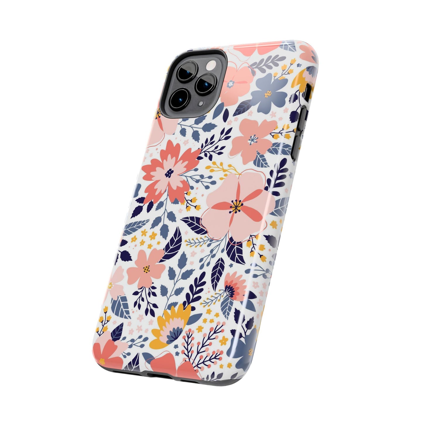 seamless pattern with abstract flowers Tough Phone Cases