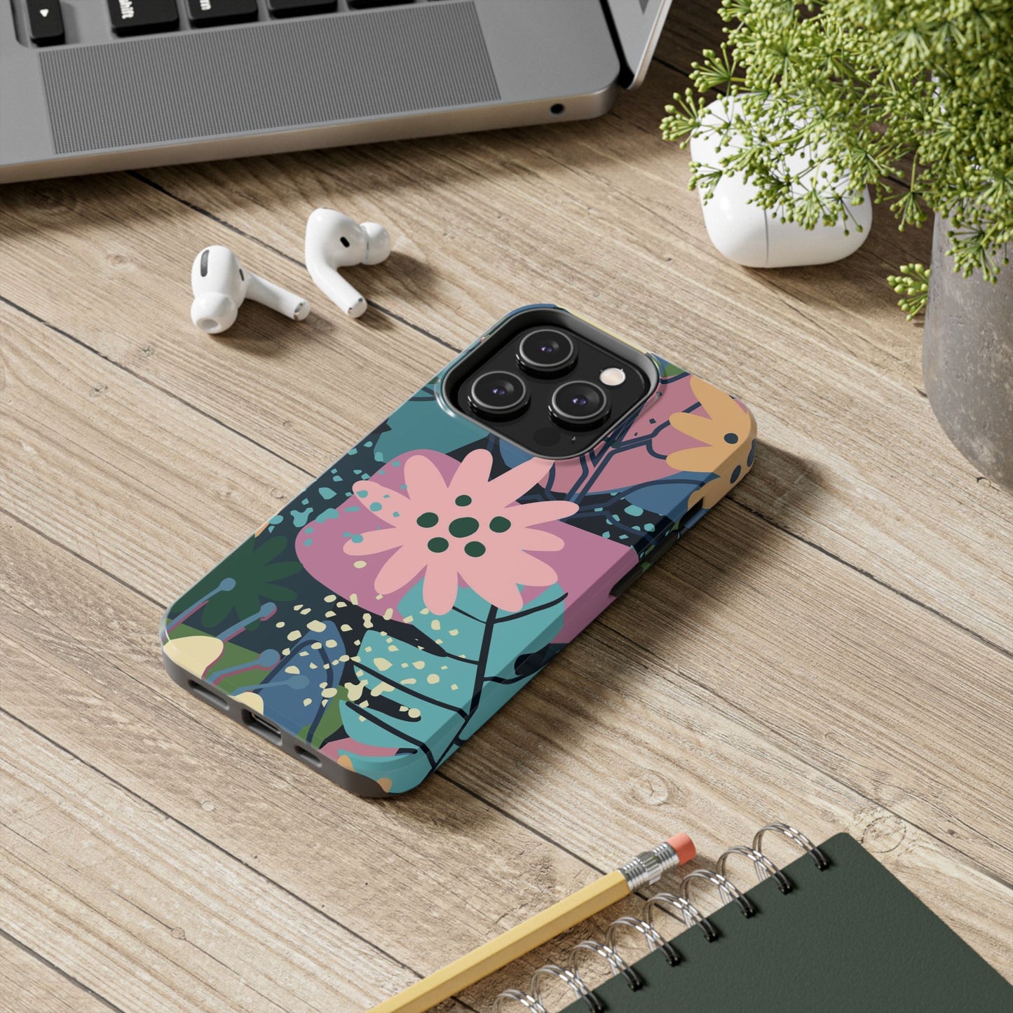 Contemporary collage design Tough Phone Cases