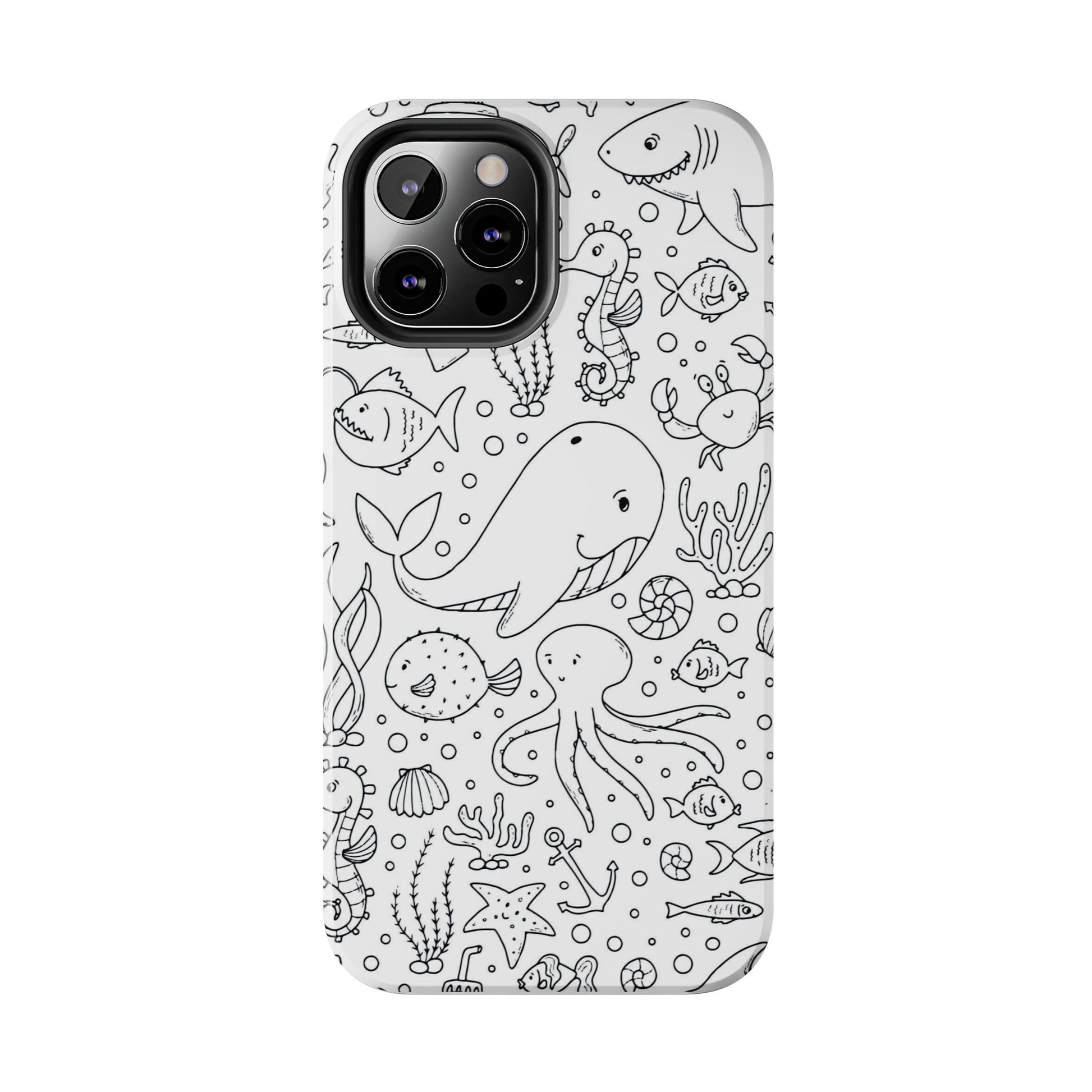 monochrome seamless pattern Tough Phone Cases