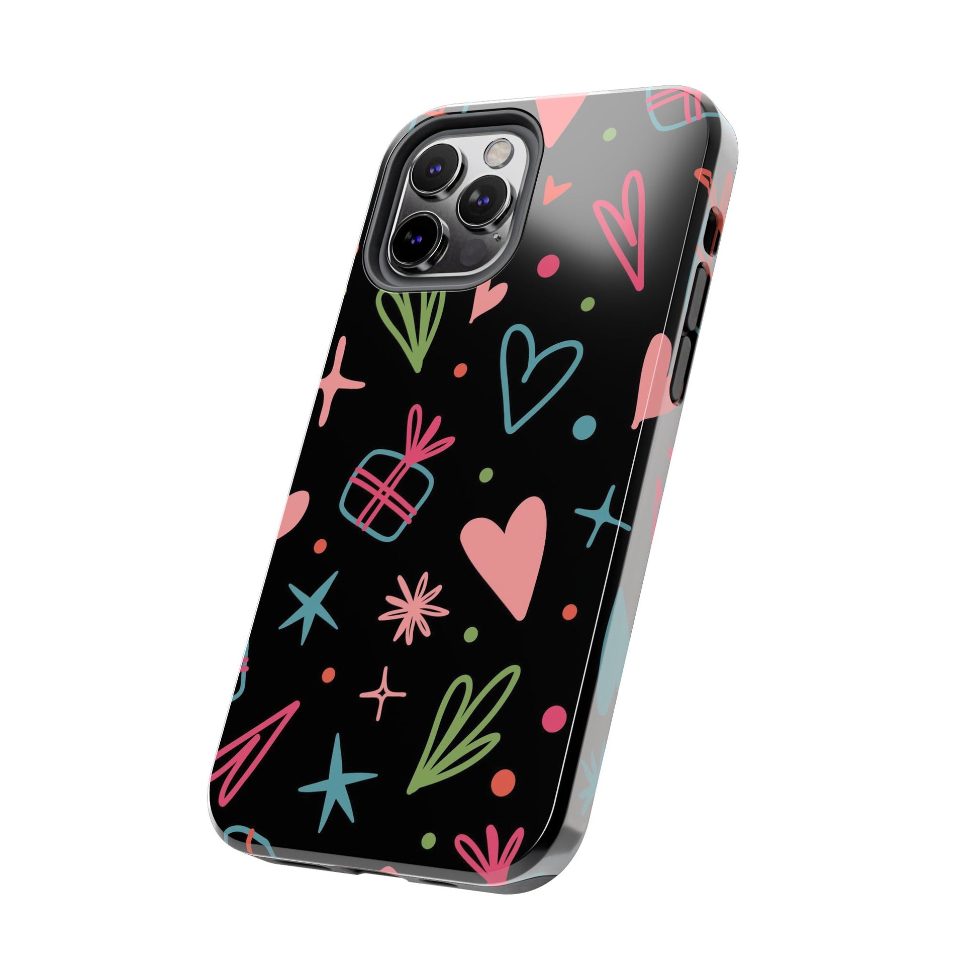 Valentine Day Doodle seamless pattern Tough Phone Cases