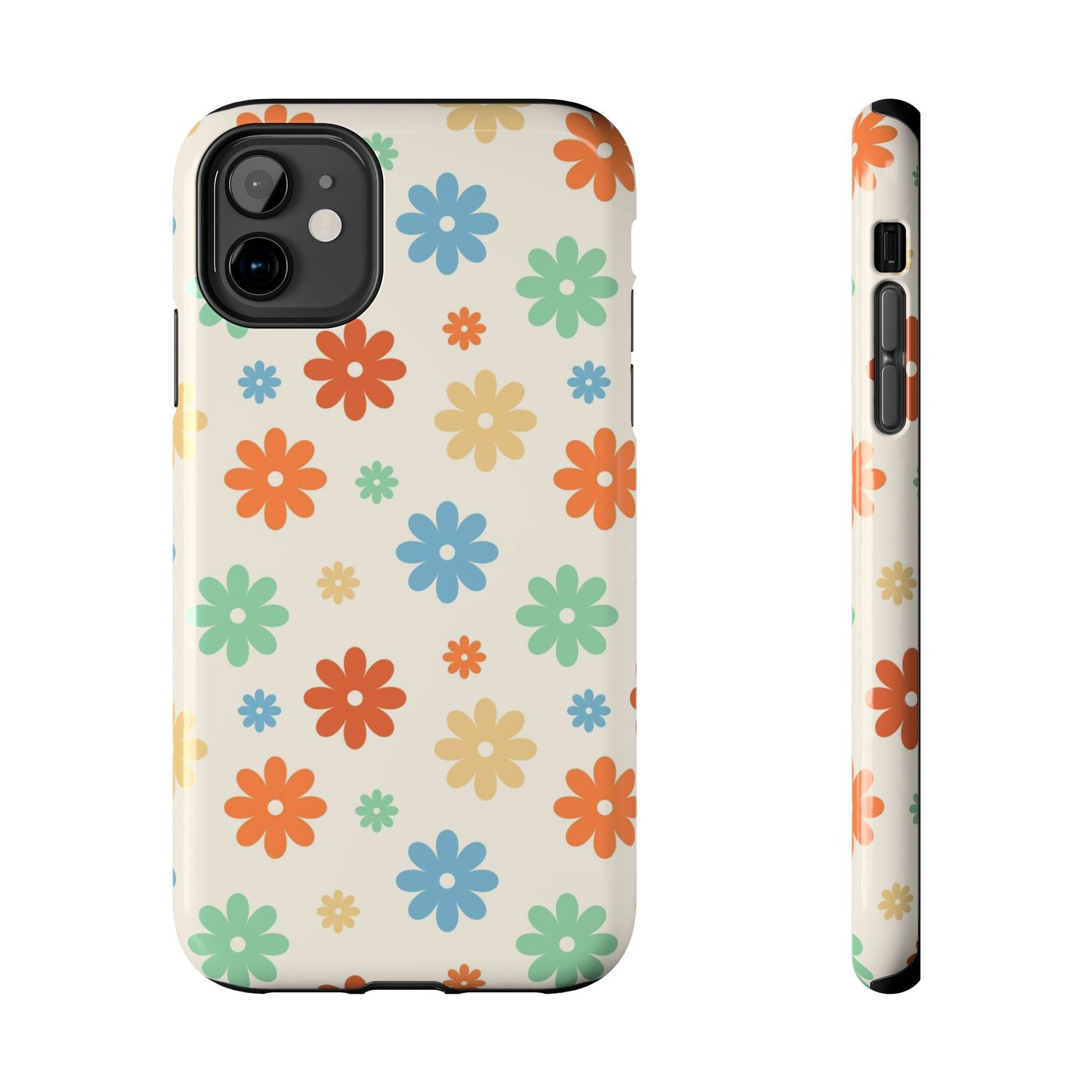 Retro groovy daisy seamless pattern Tough Phone Cases iPhone 11