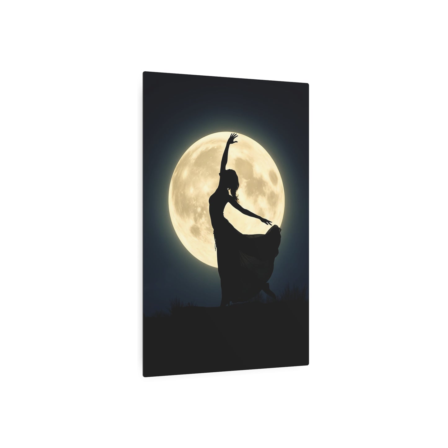 Moonlit Dance: Embrace the Night Metal Art Sign