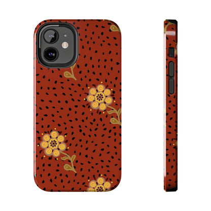 Abstract ethnic flower seamless pattern Tough Phone Cases iPhone 12 Mini