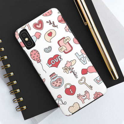 Romantic seamless pattern Tough Phone Cases