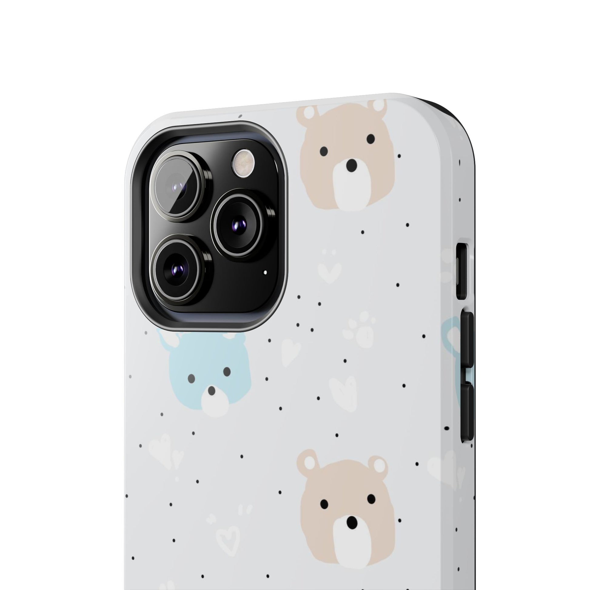 Seamless Pattern with Cute Cartoon Bear Face Tough Phone Cases