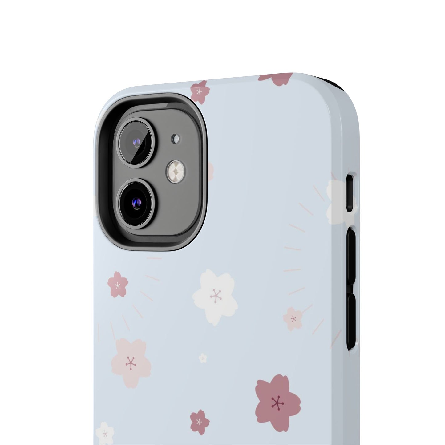 seamless cute lovely pink and white cherry blossom Tough Phone Cases