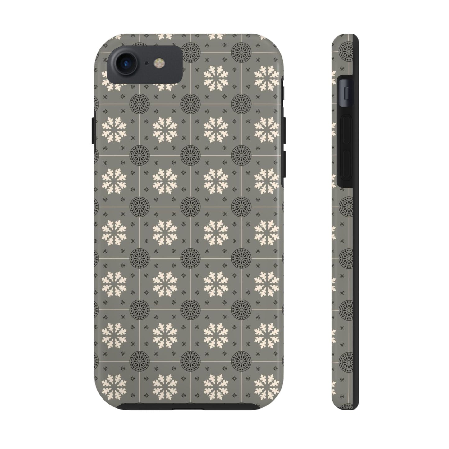 Grey Mosaic Pattern Tough Phone Cases iPhone 7, iPhone 8, iPhone SE