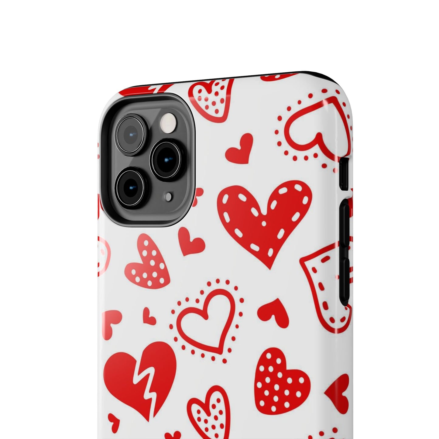 Seamless pattern of red hearts Tough Phone Cases